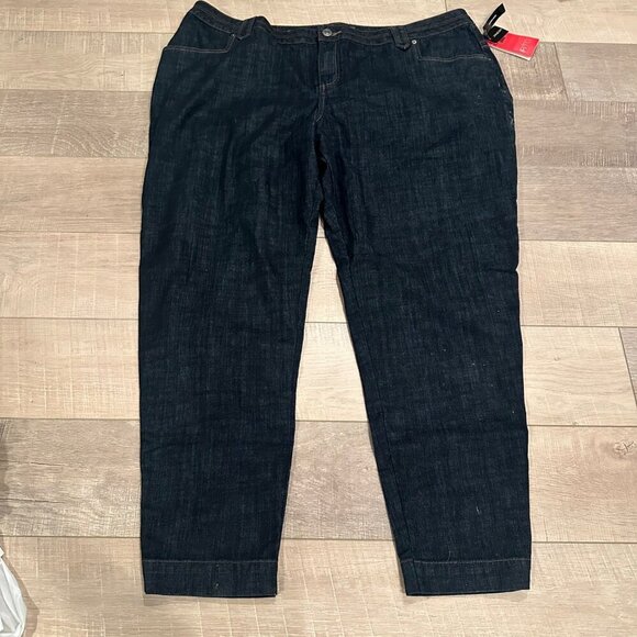 VENEZIA LANE BRYANT DENIM TROUSER PANTS SIZE 28 WOMENS (SIZE 8 VENEZIA) NEW - Picture 1 of 11